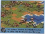This ancient map features classic units like the Hoplite and Cavalry.